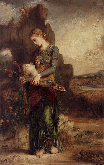 Gustave Moreau Thracian Girl Carrying the Head of Orpheus on His Lyre china oil painting image